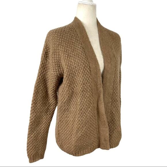 Anthropologie Lineamaglia Open Front Mohair Wool Blend Cardigan Sweater Italy S - Picture 8 of 16